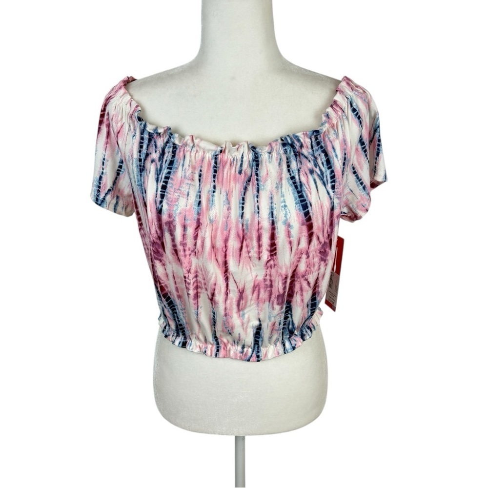 Shosho Tie Dye Off The Shoulder Crop Top Size Large NWT
